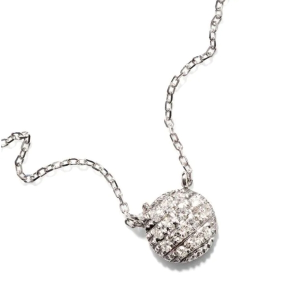 14k Lauren Joy Mini Disc Diamond Necklace - Picture 3 of 5